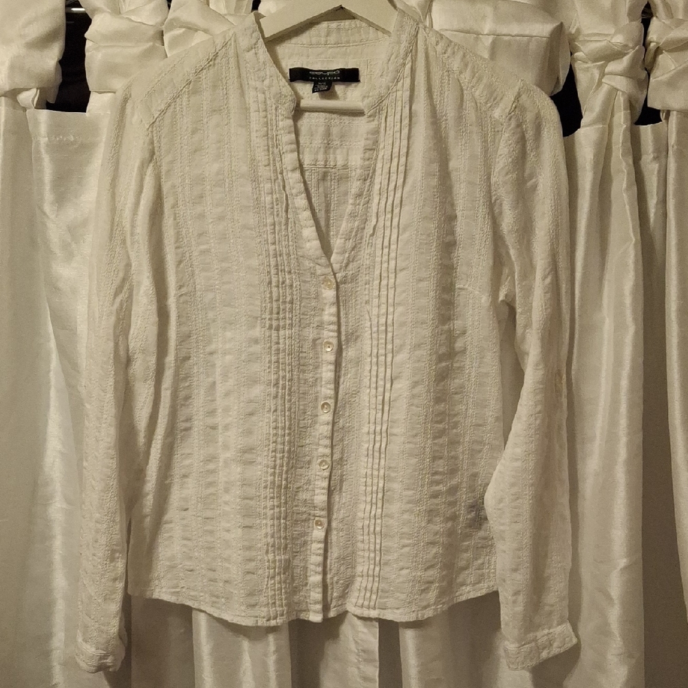 Coupe Elegant Cream Button-Down Shirt Med